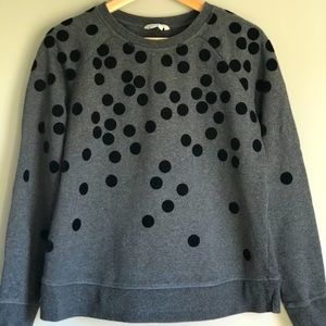 Boden Velvet Polka Dot Women Sweatshirt